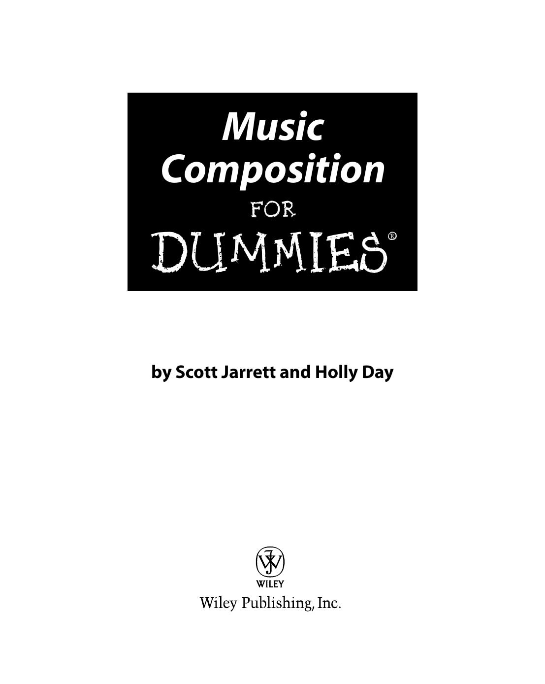 Music Composition for Dummies (ISBN by 0470224215)