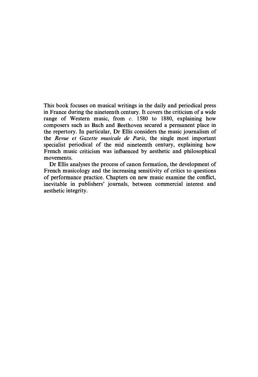 Music Criticism in Nineteenth-Century France: La Revue et gazette musicale de Paris 1834-80 by Katharine Ellis