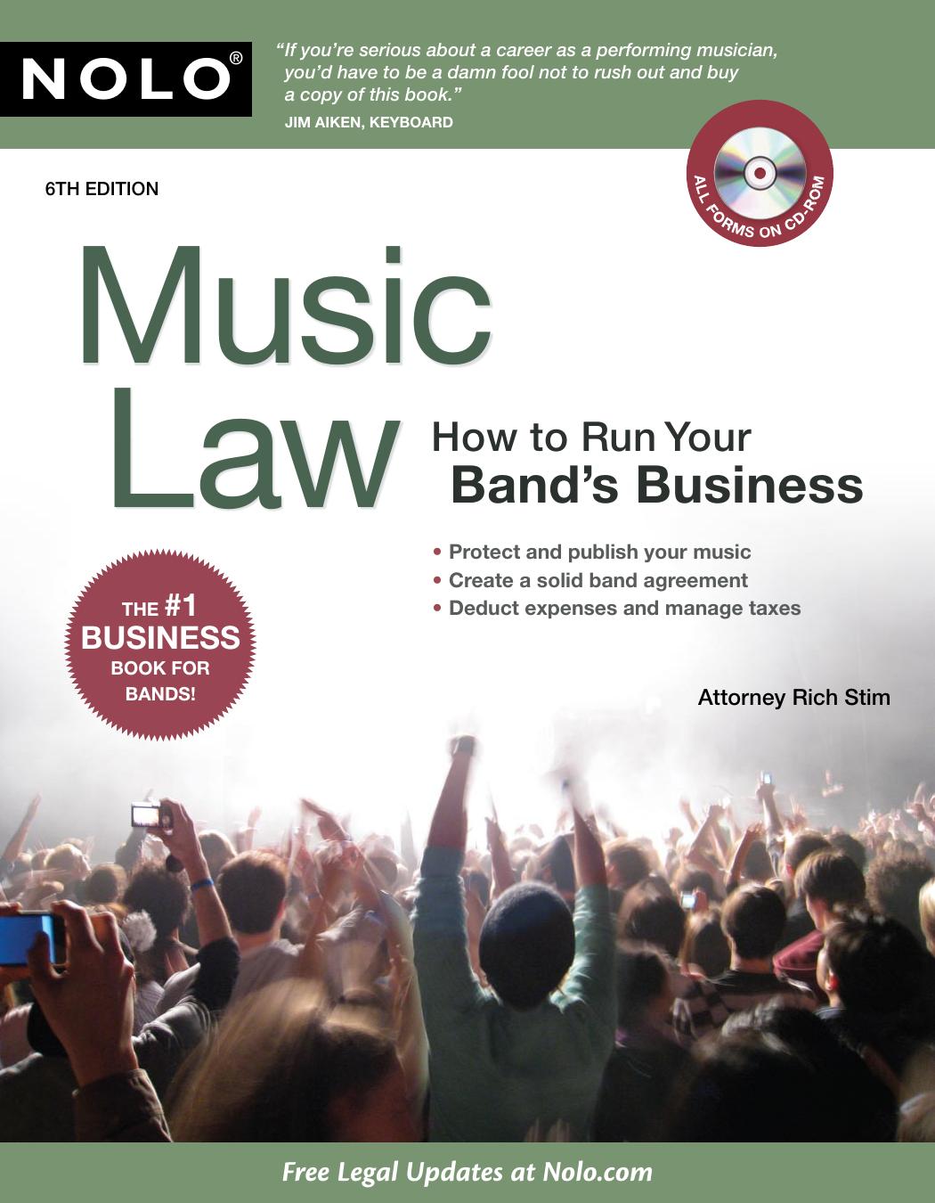 Music Law by Attorney Rich Stim (Nolo)