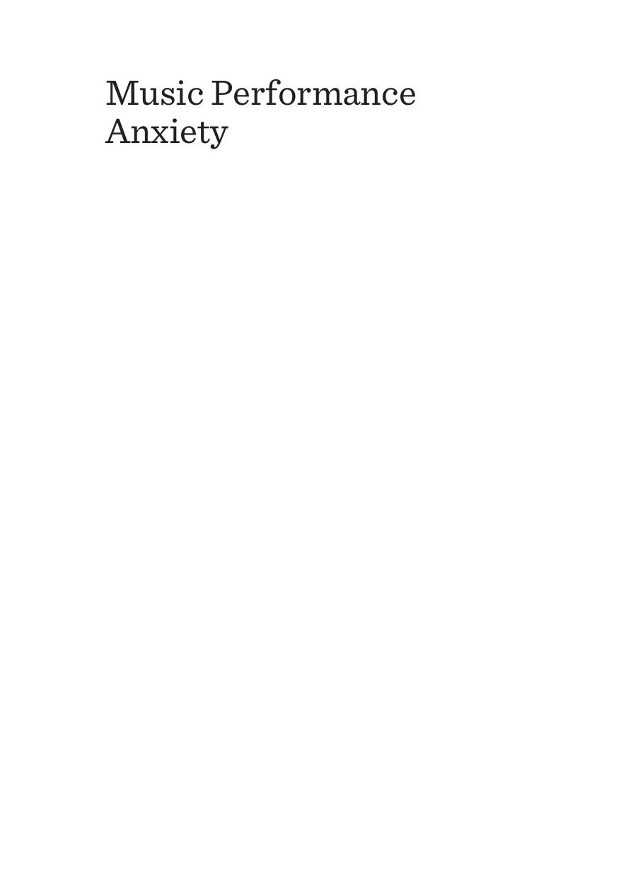 Music Performance Anxiety: A Comprehensive Update of the Literature by Ariadna Ortiz Brugués