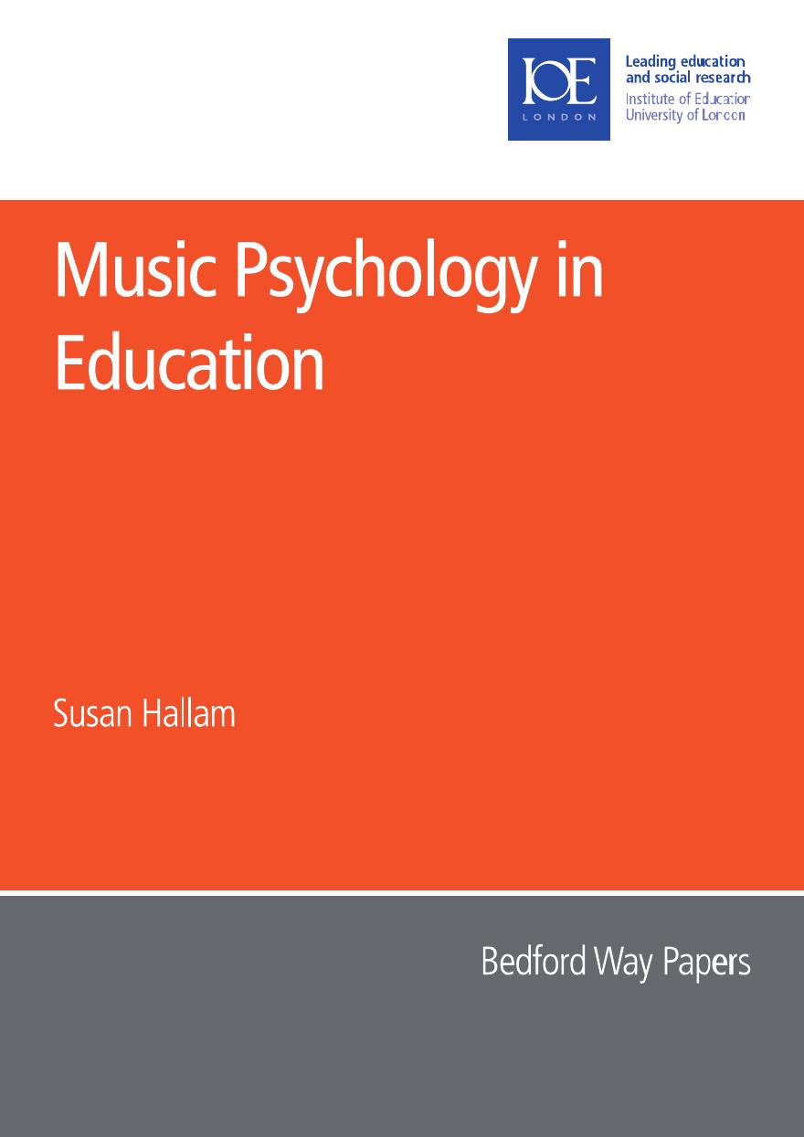 Music Psychology in Education by Susan Hallam