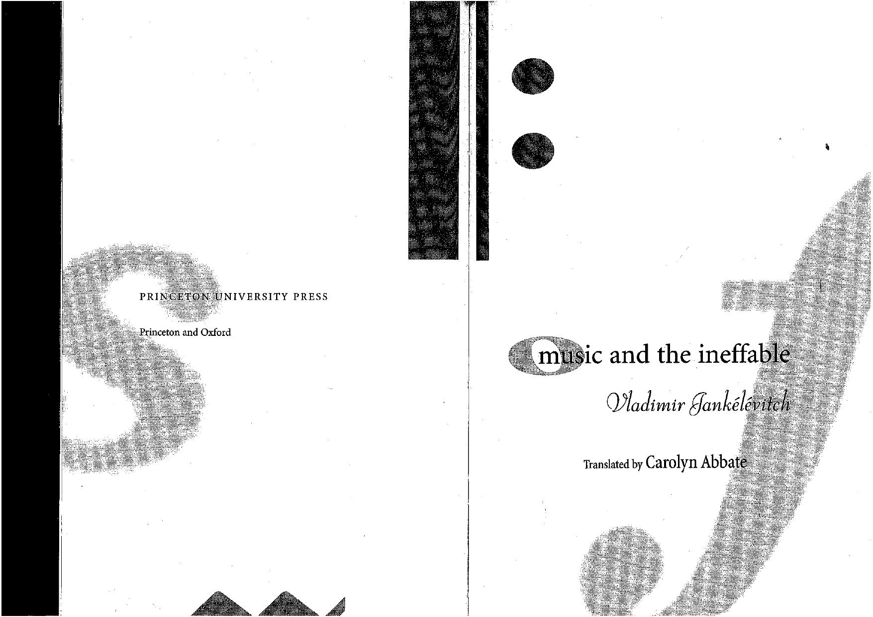 Music and the Ineffable by Vladimir Jankélévitch