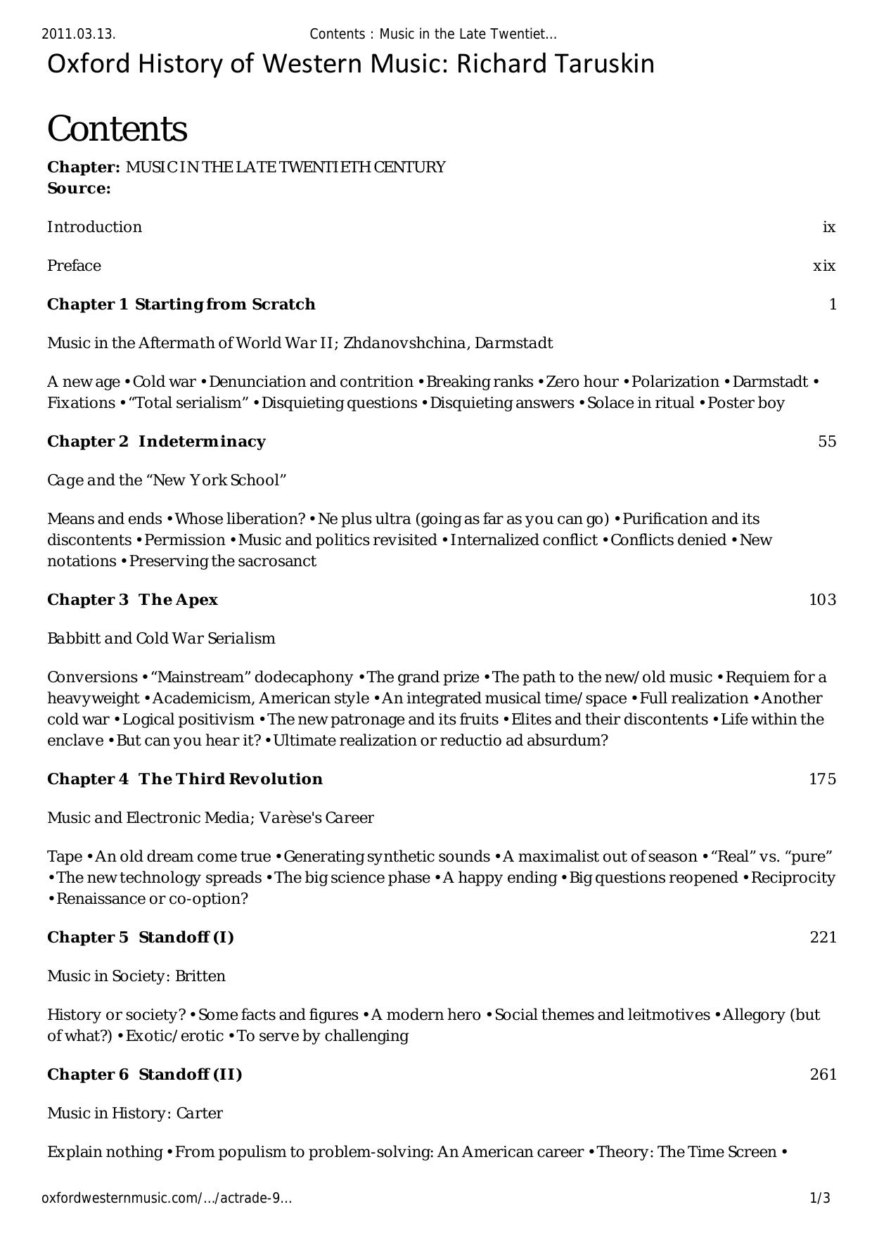 Music in the Late Twentieth Century by Richard Taruskin