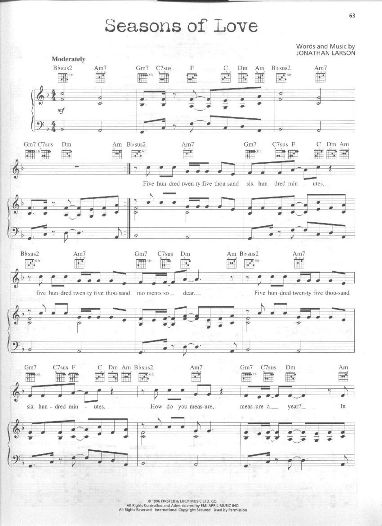 Musical - Rent by Seasons Of Love