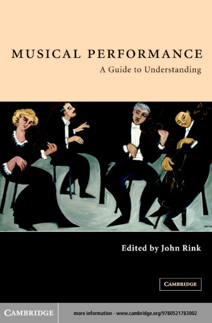 Musical performance: a guide to understanding by John Rink