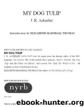 My Dog Tulip by J. R Ackerley