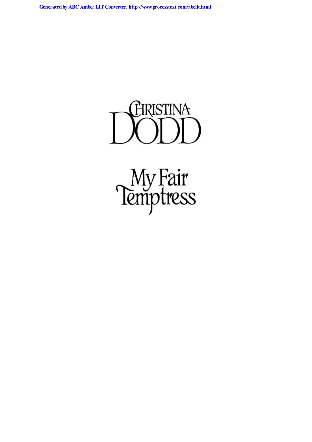 My Fair Temptress (Gov 7) by Christina Dodd