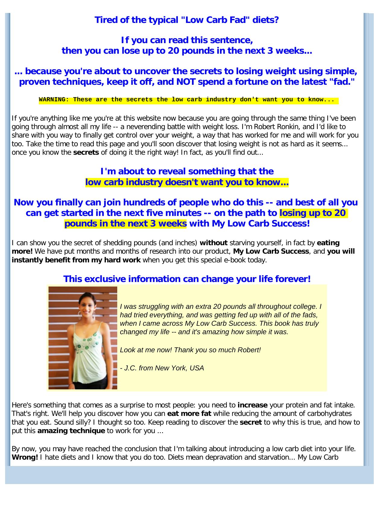 My Low Carb Success. by Best of Kuszter's Collection