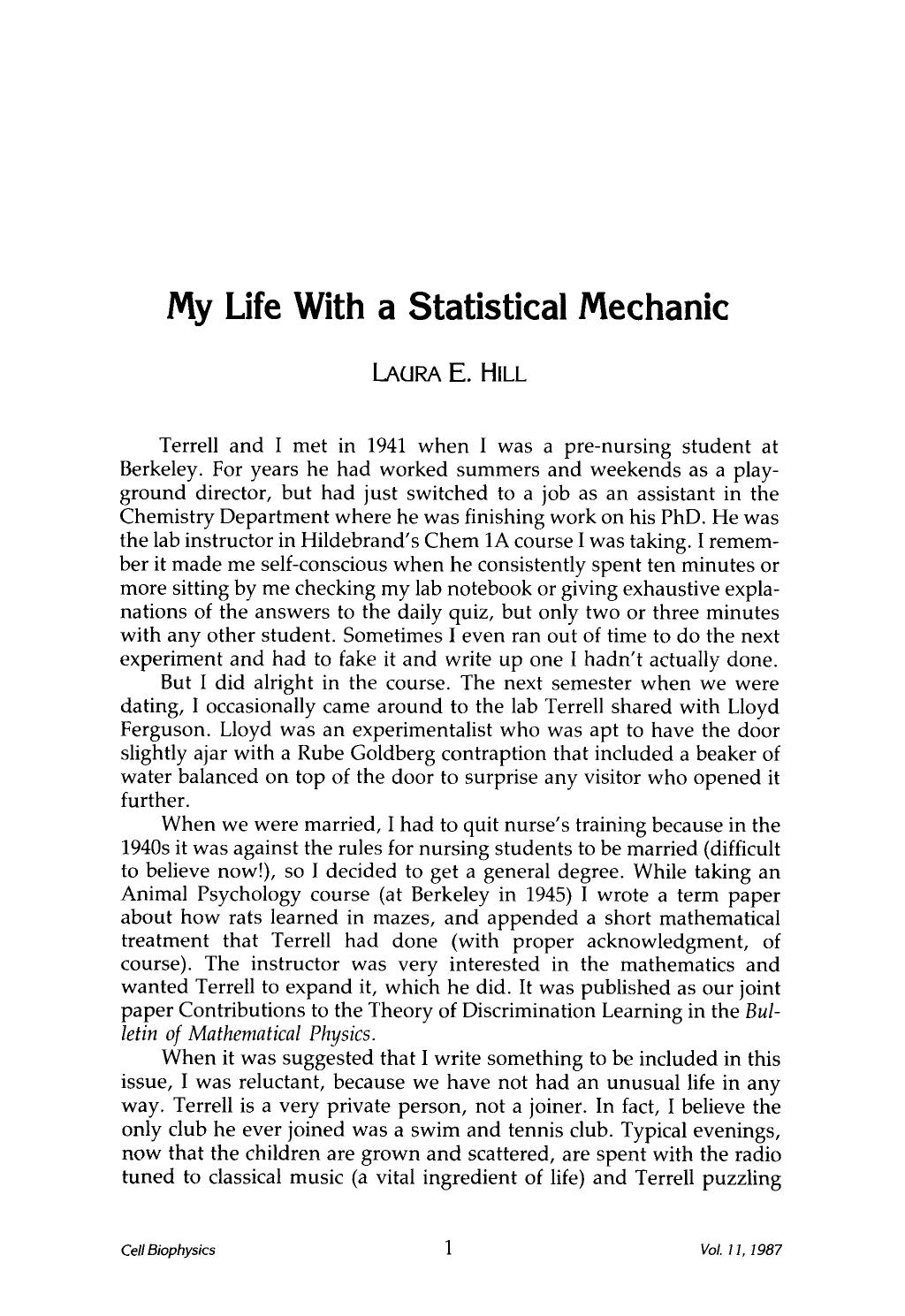 My life with a statistical mechanic by Unknown