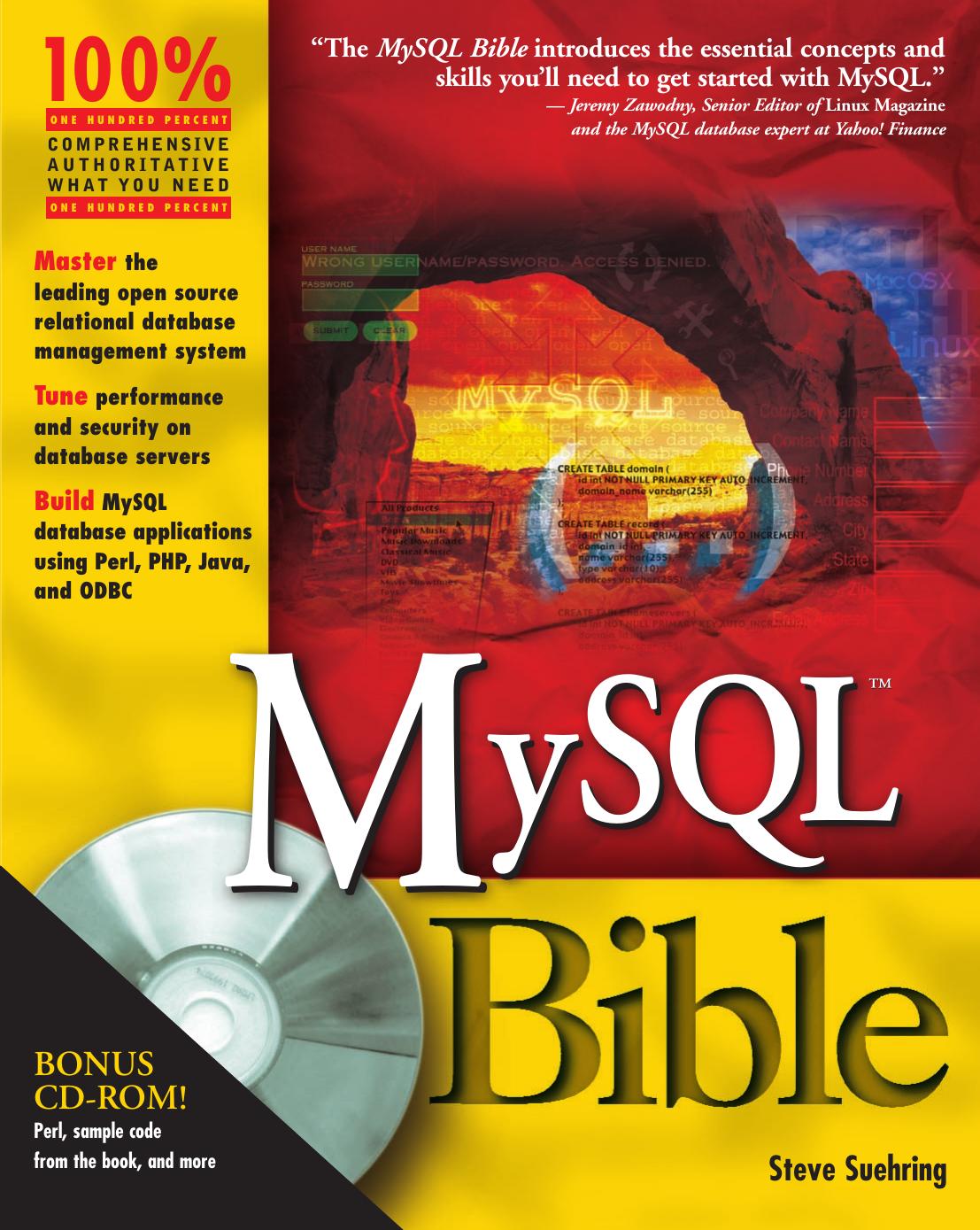 MySQL Bible by Steve Suehring