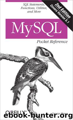 MySQL Pocket Reference, 2nd Edition by George Reese