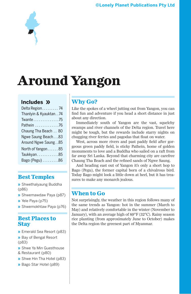 Myanmar - Around Yangon (Chapter) by Lonely Planet