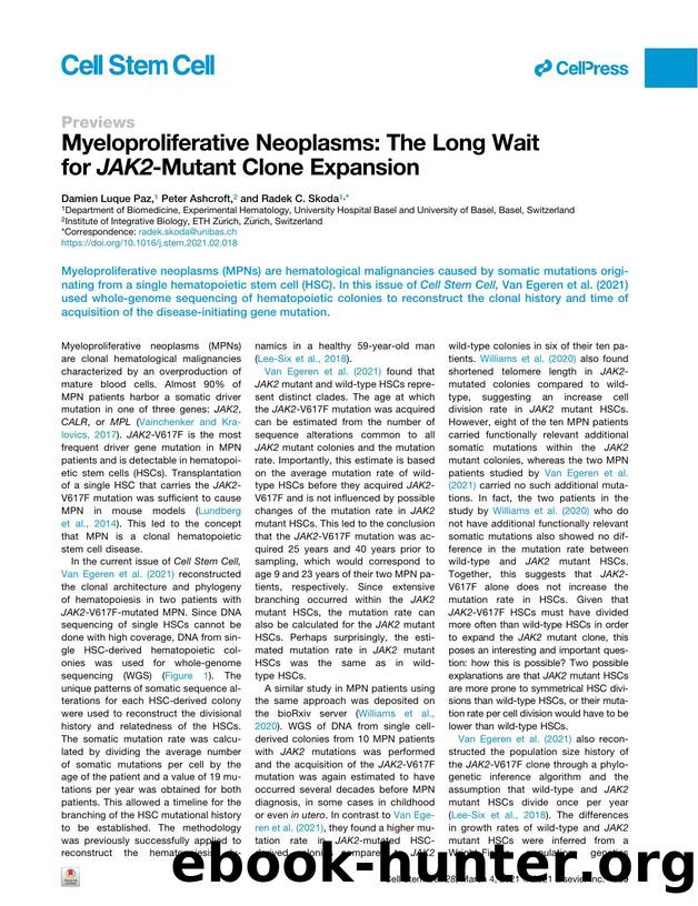 Myeloproliferative Neoplasms: The Long Wait for JAK2-Mutant Clone Expansion by Damien Luque Paz & Peter Ashcroft & Radek C. Skoda
