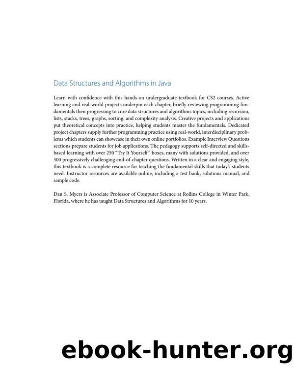 Myers D. Data Structures and Algorithms in Java. A Project-Based Approach 2025 by Unknown