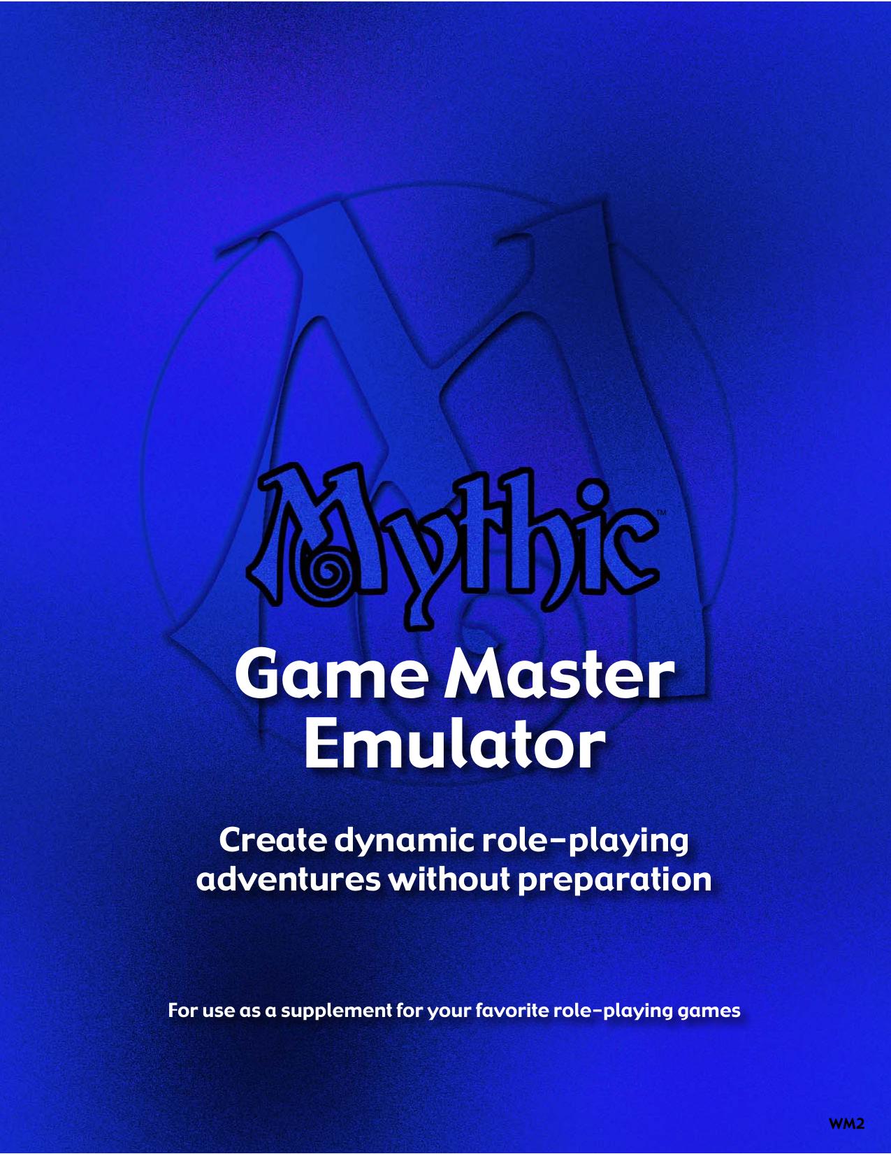 Mythic GM Emulator.2:Mythic GM Emulator by Tom Pigeon