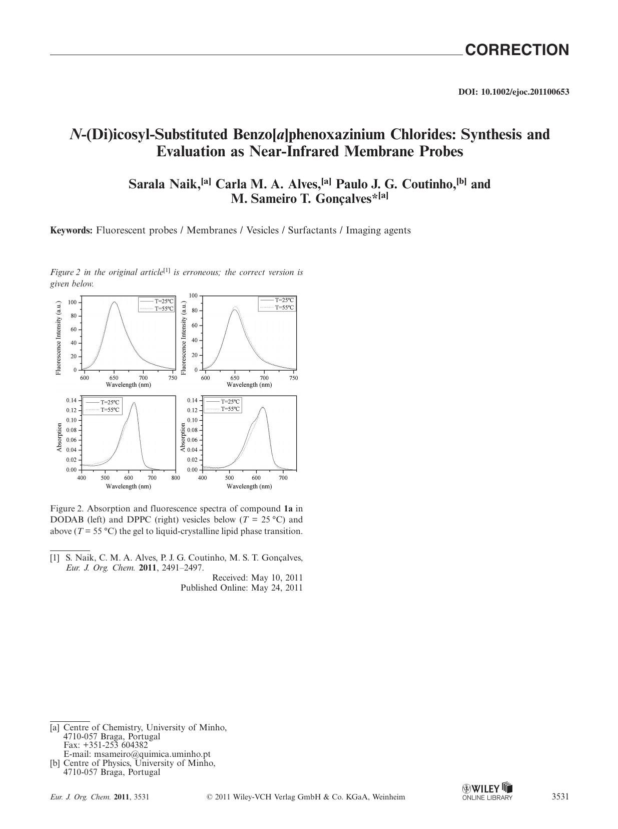 N(Di)icosylSubstituted Benzo[a]phenoxazinium Chlorides: Synthesis and Evaluation as NearInfrared Membrane Probes by Unknown