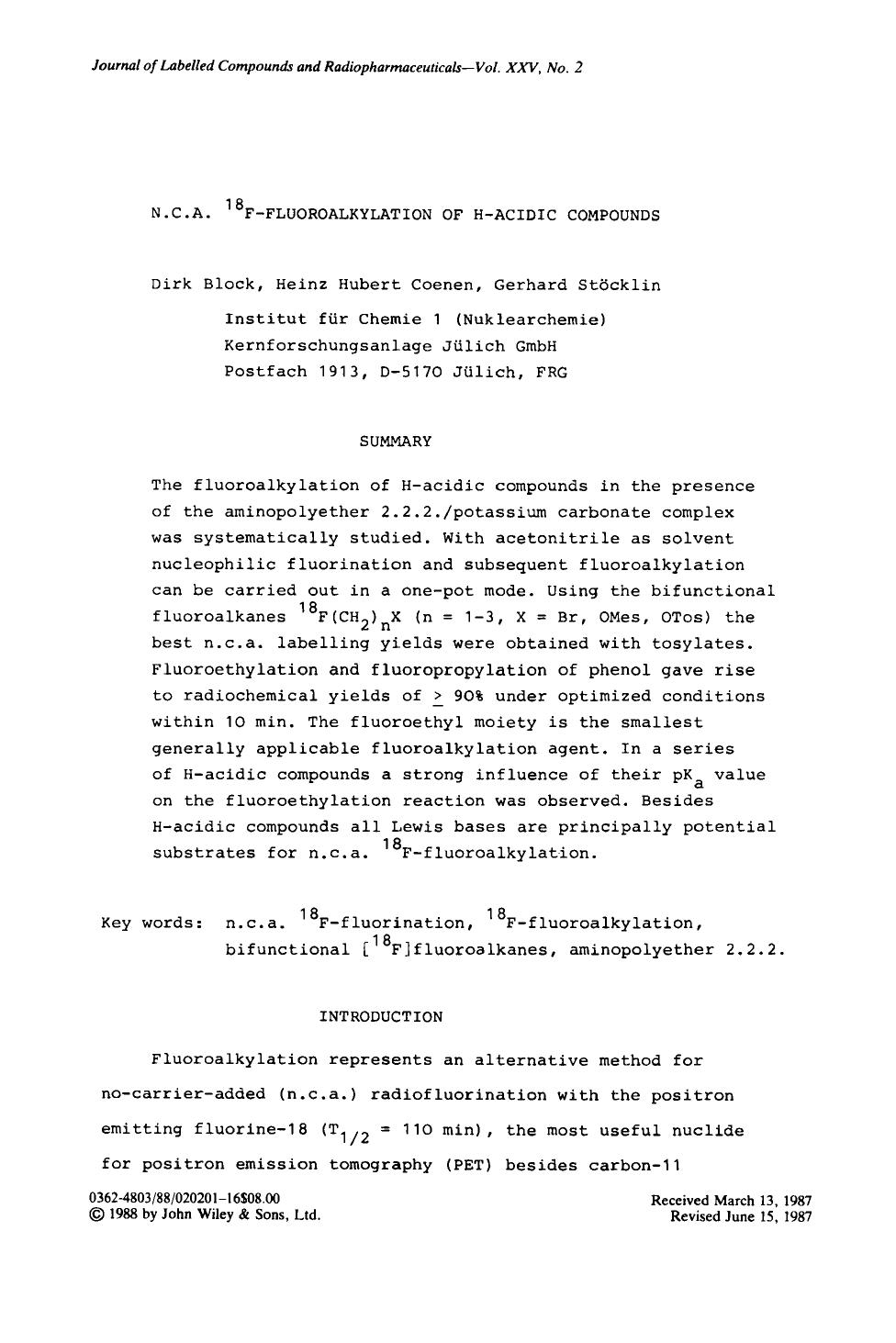N.C.A. 18F-fluoroalkylation of H-acidic compounds by Unknown