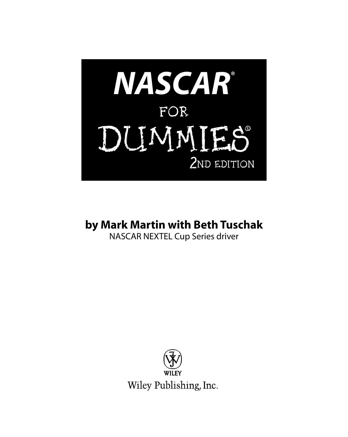 NASCAR For Dummies by Mark Martin