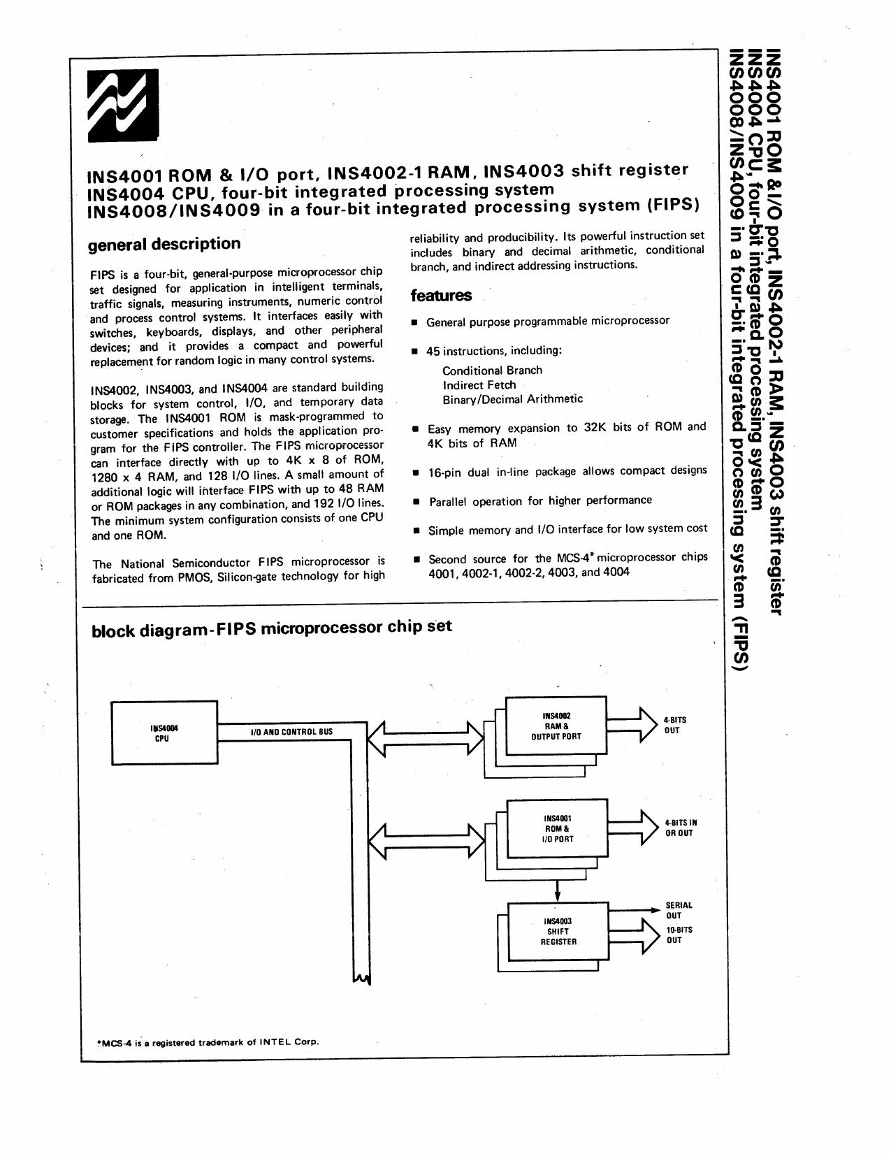 NATIONAL SEMICONDUCTOR FIPS by Datasheet WW