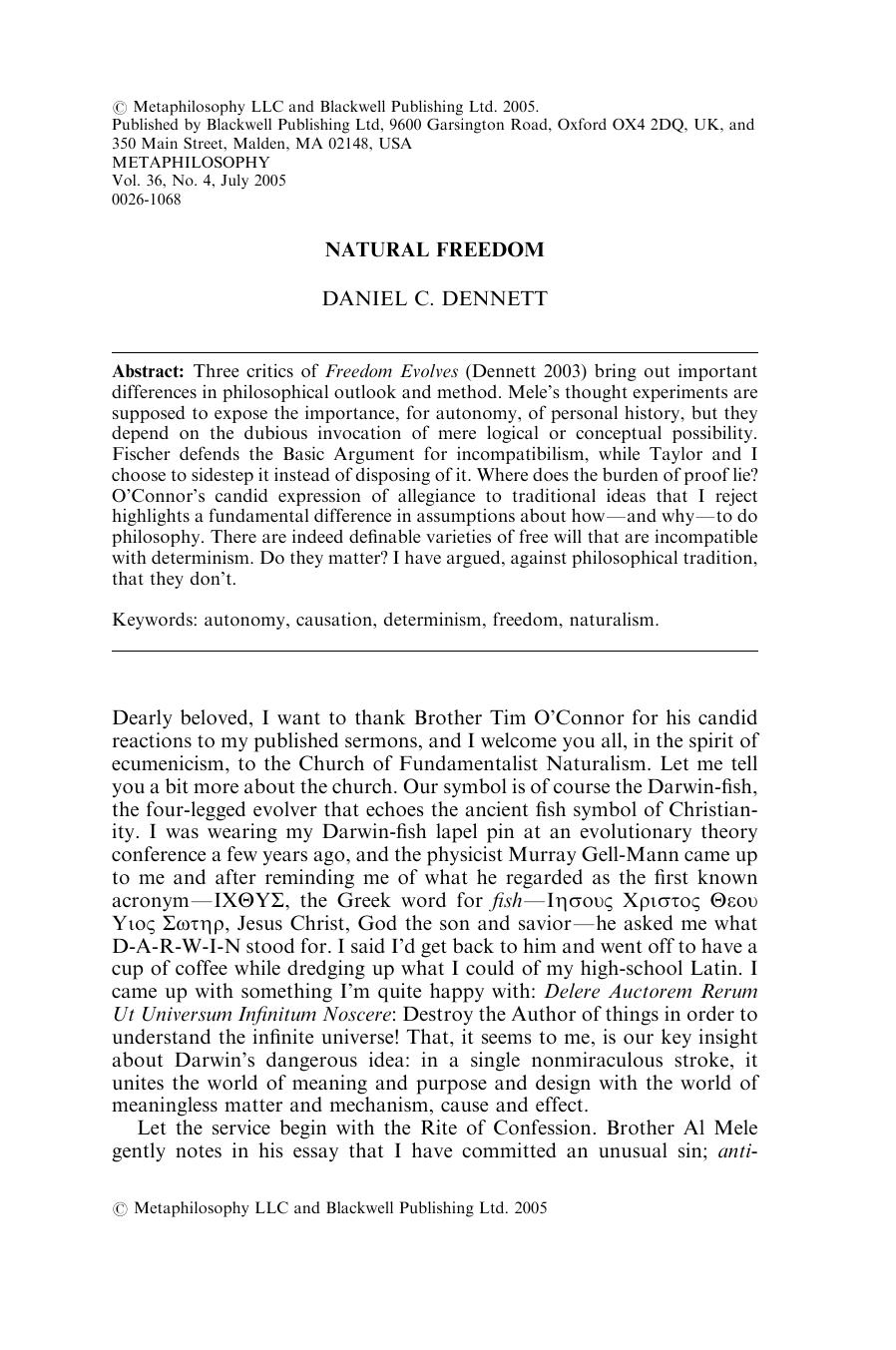 NATURAL FREEDOM by Natural Freedom (2005)