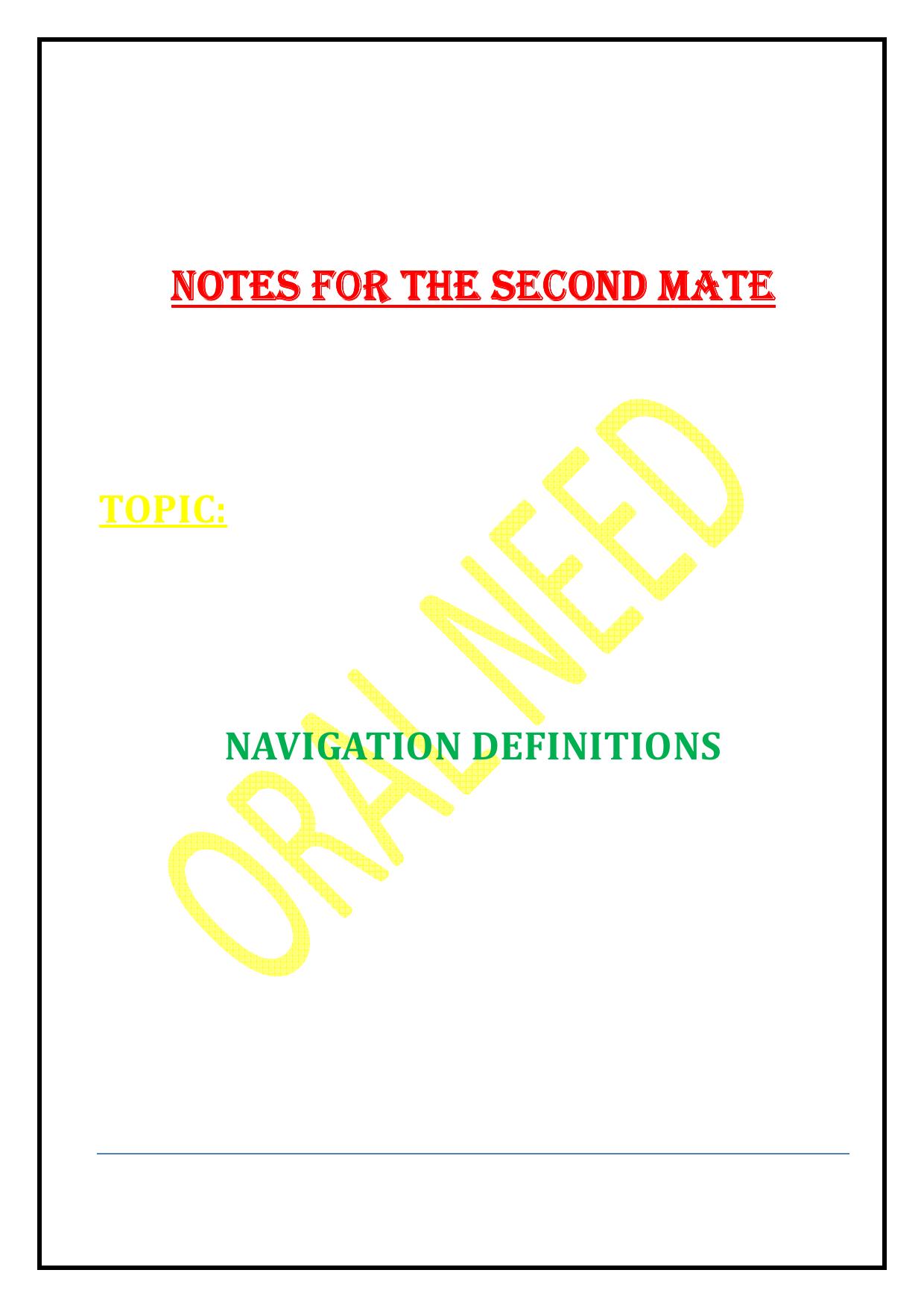 NAVIGATION by user