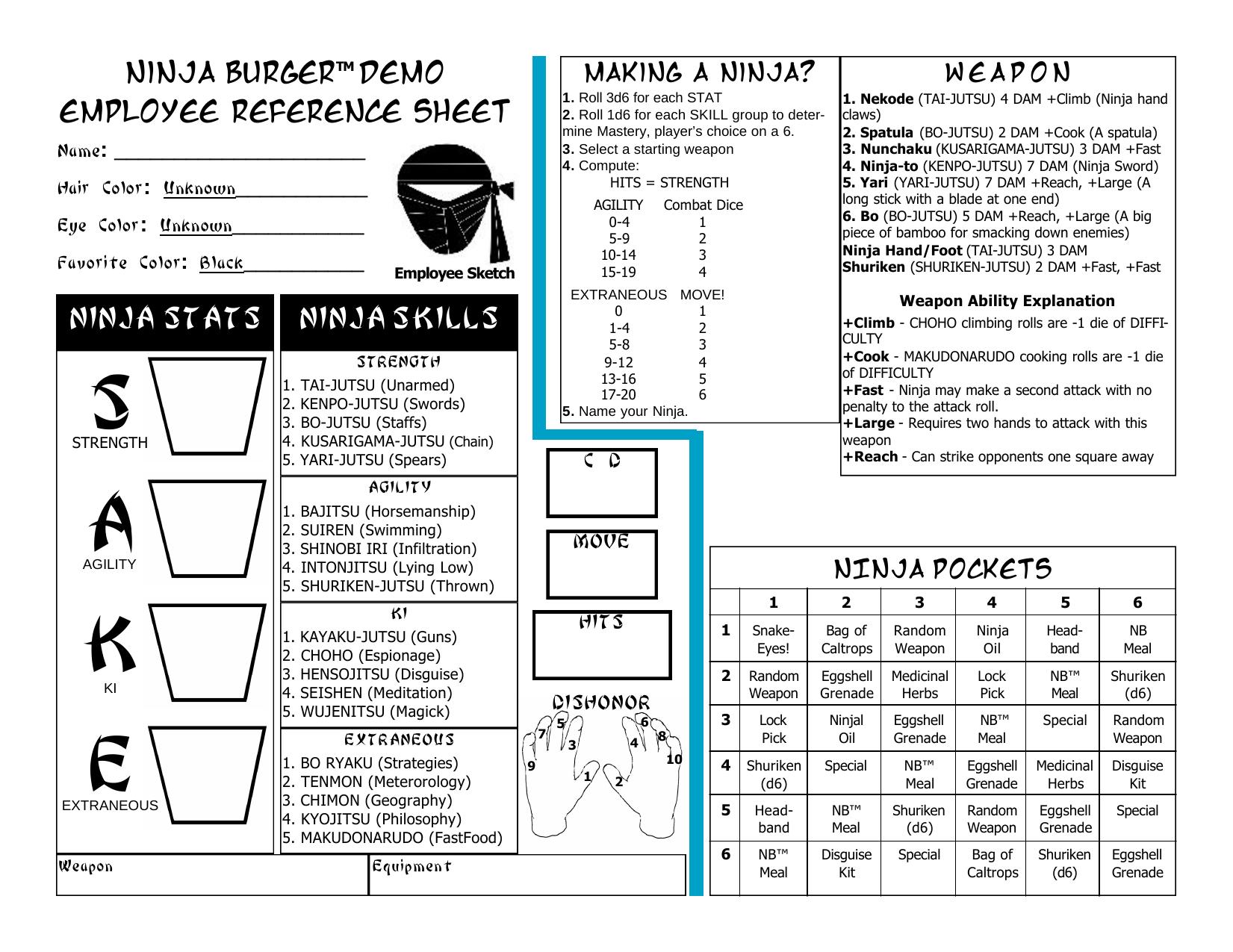 NB Demo Reference Sheet.PDF by Dan