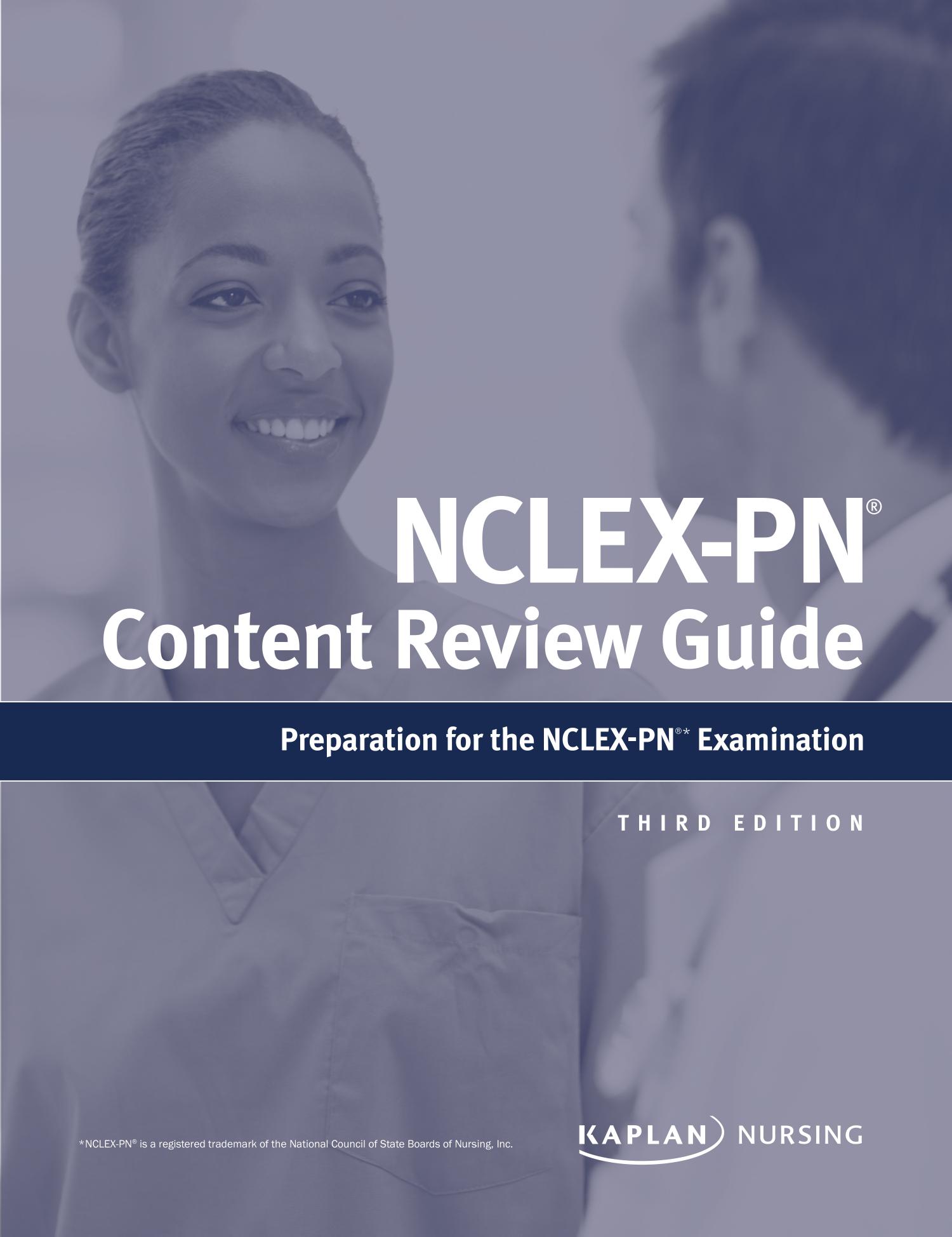 NCLEX-PN Content Review Guide by Kaplan Nursing
