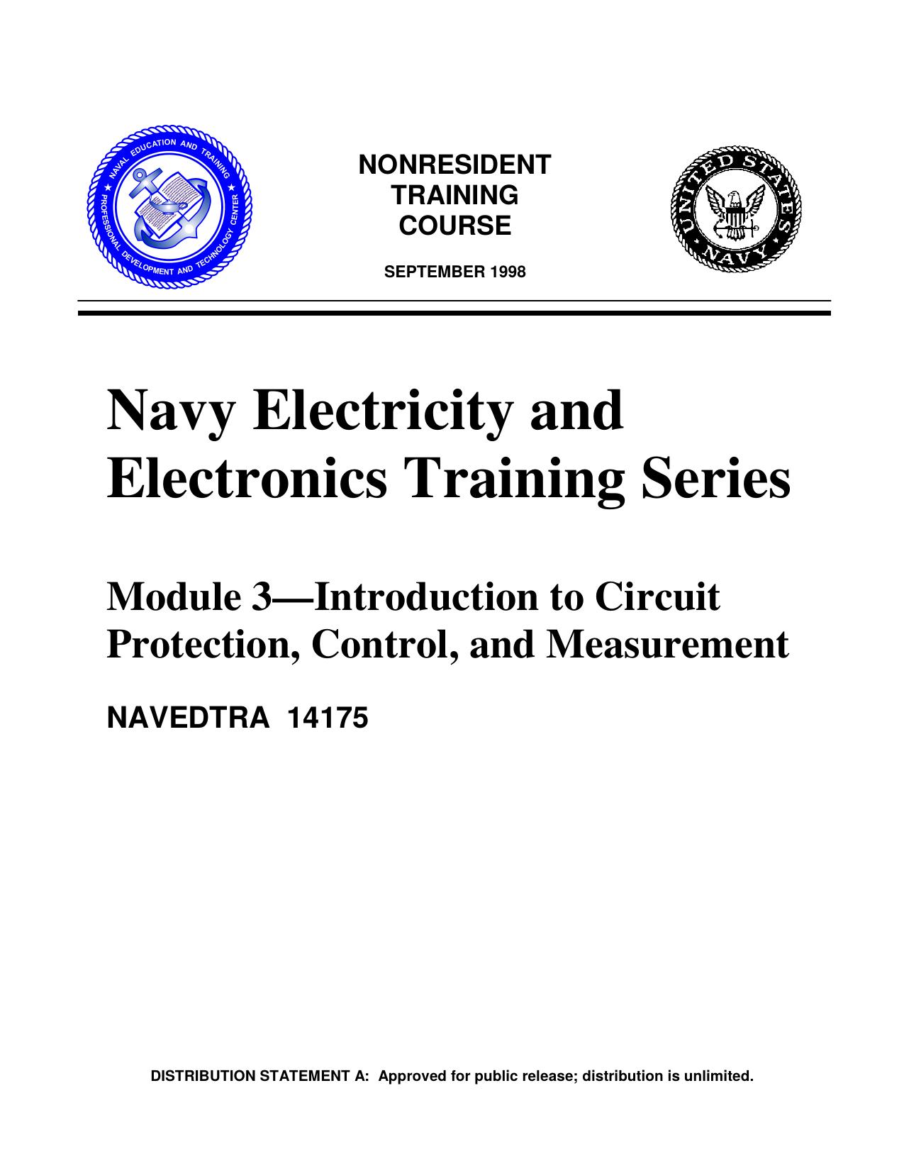 NEETS Module 03- Introduction to Circuit Protection, Control, and Measurement by Unknown