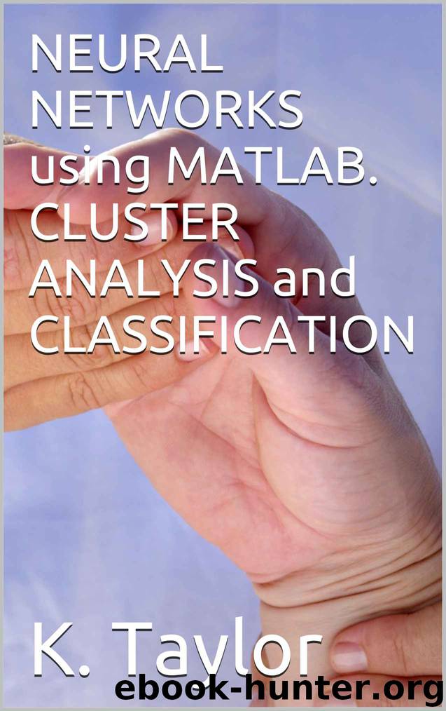 NEURAL NETWORKS using MATLAB. CLUSTER ANALYSIS and CLASSIFICATION by K. Taylor