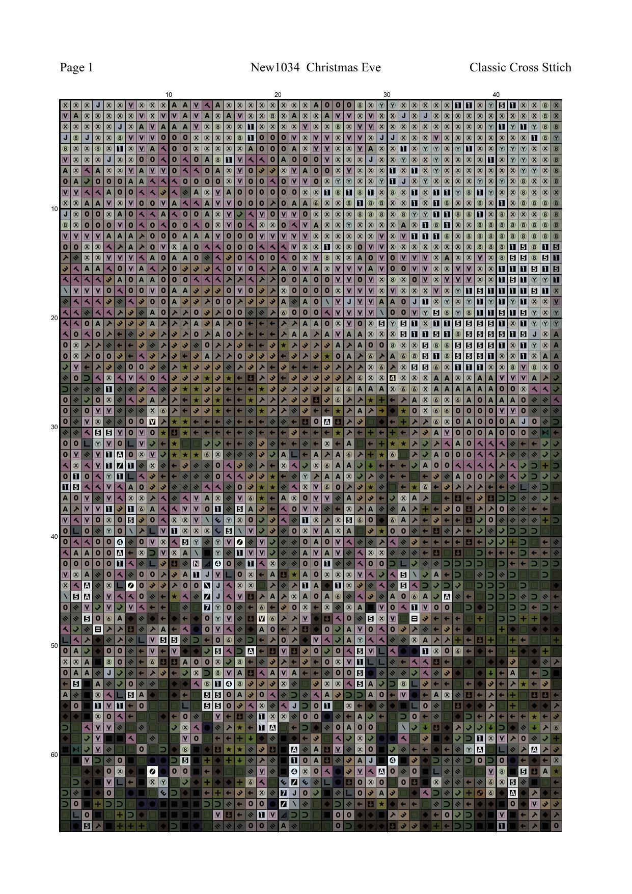 NEW 1034 Christmas eve by coloured chart