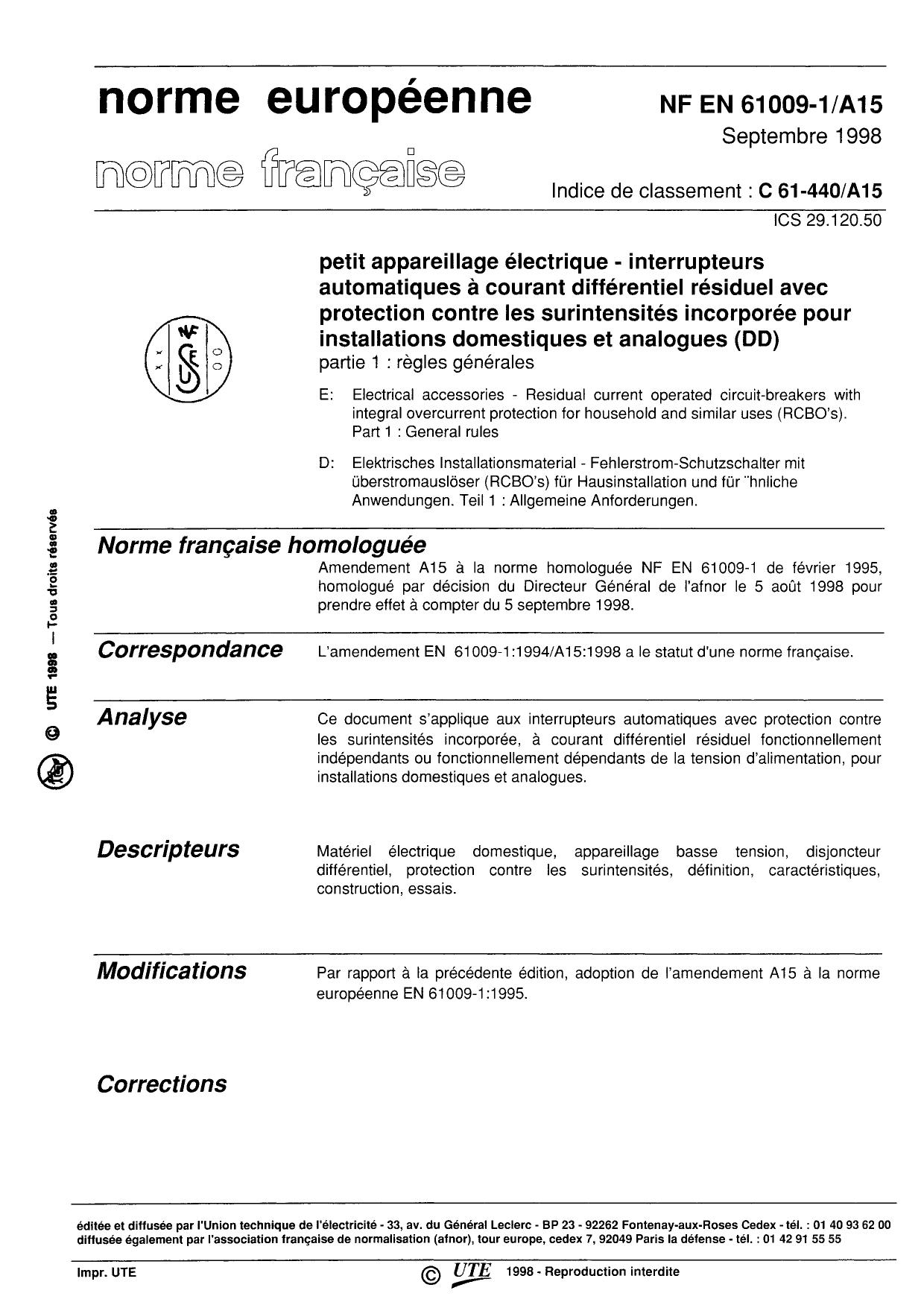 NF EN 61009-1-a15-c61-440-a15 by Unknown