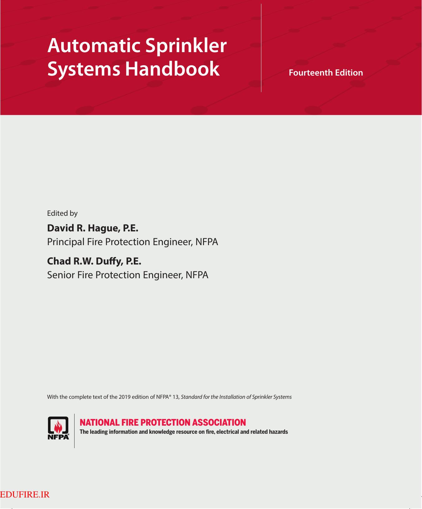 NFPA 13: Automatic Sprinkler Systems Handbook, 2019 Edition by National Fire Protection Association