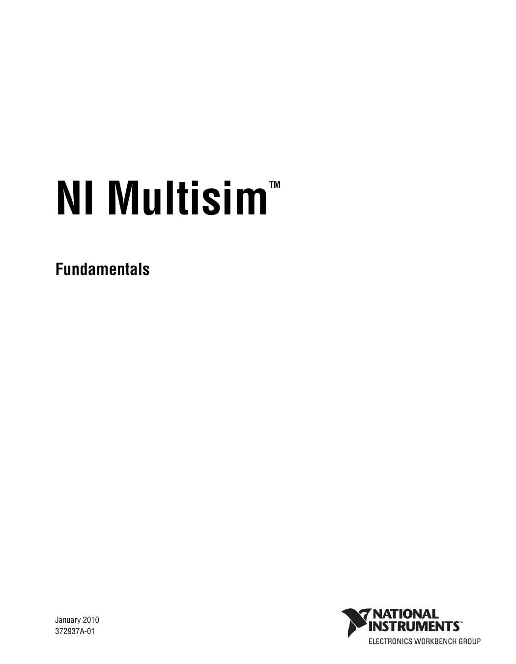 NI Multisim Fundamentals by Technical Communications
