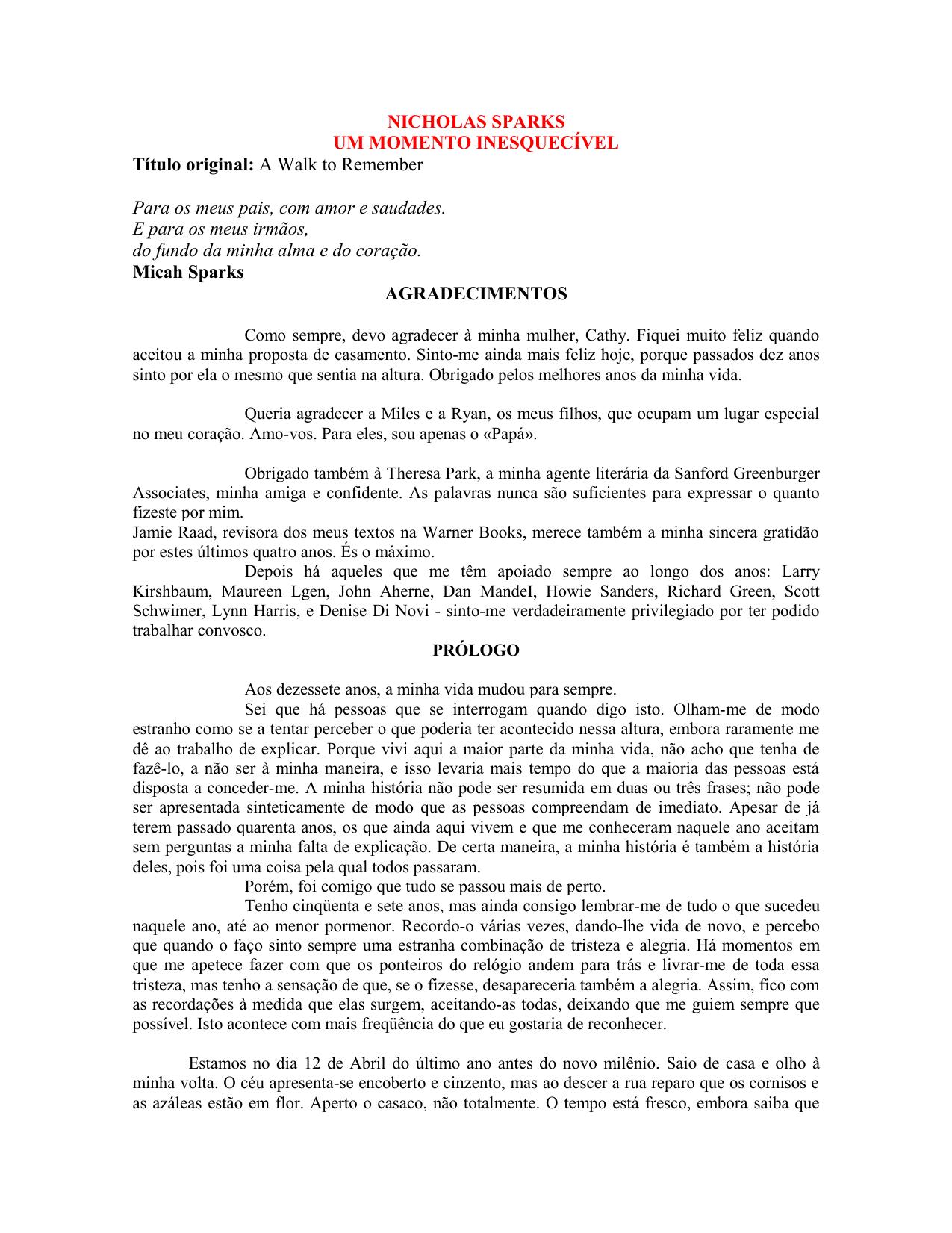 NICHOLAS SPARKS by DINA