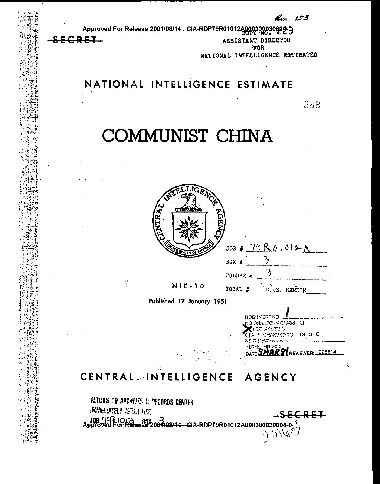 NIE-10 Communist China by Unknown