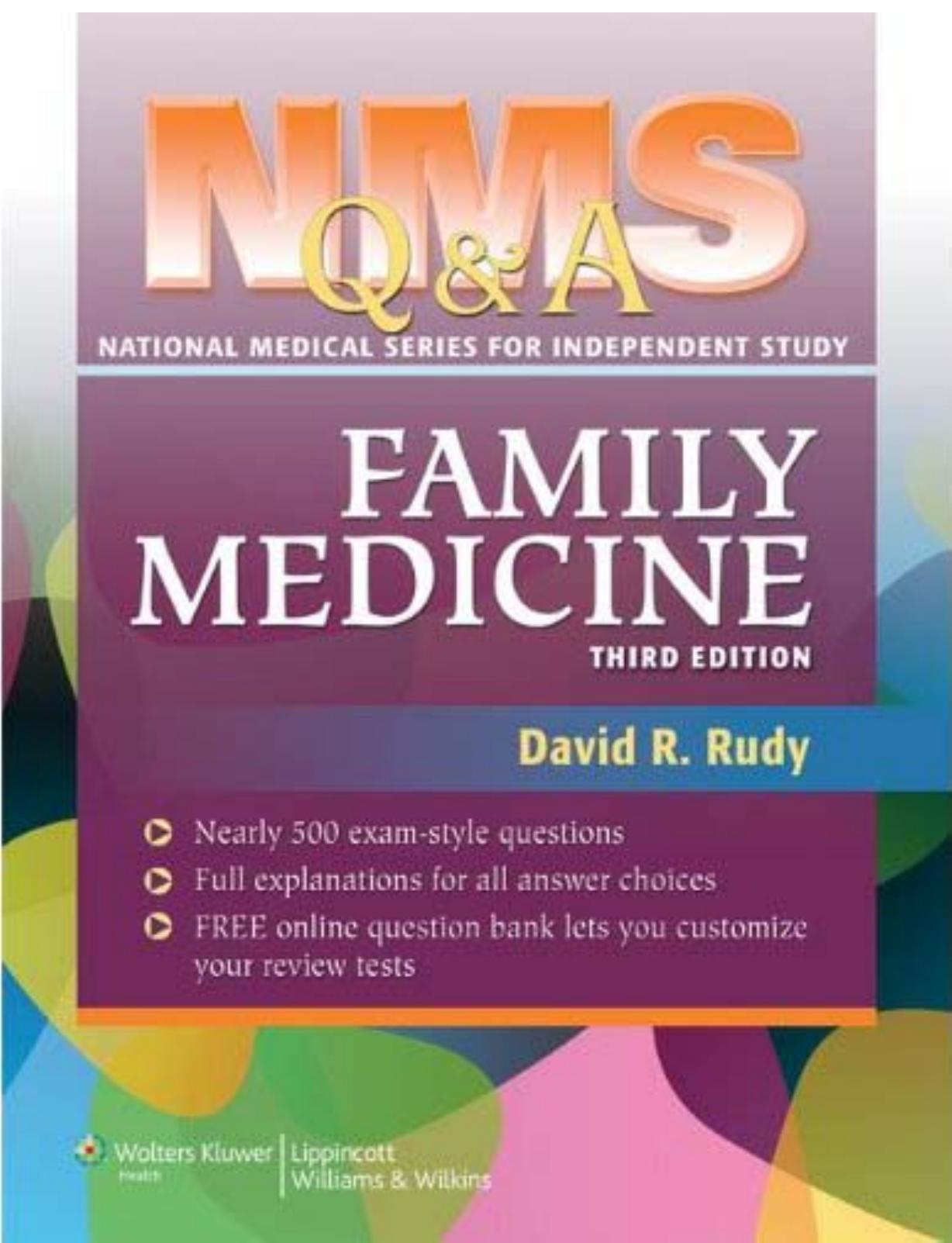 NMS Q&A Family Medicine, 3rd Edition by David R. Rudy