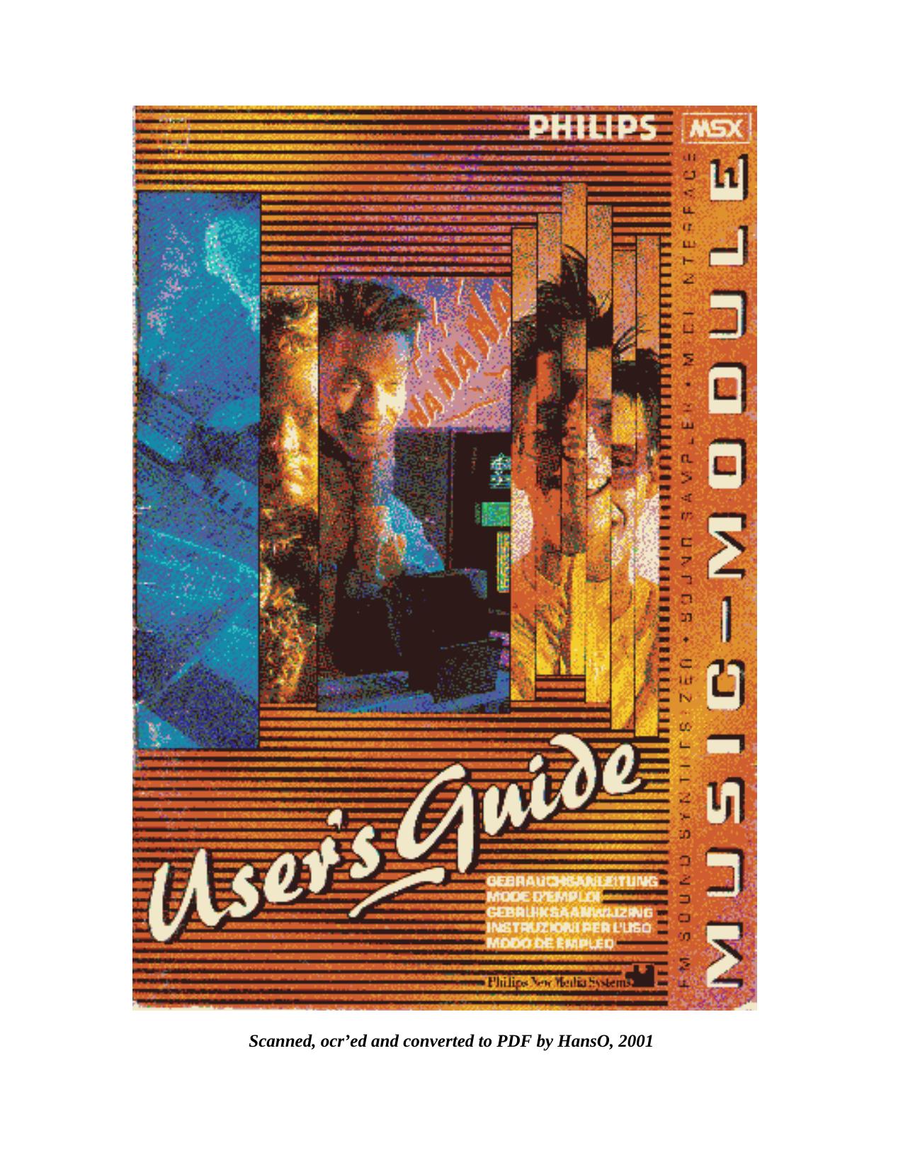 NMS1205, NMS1160 Music Module User guide by Hans Otten
