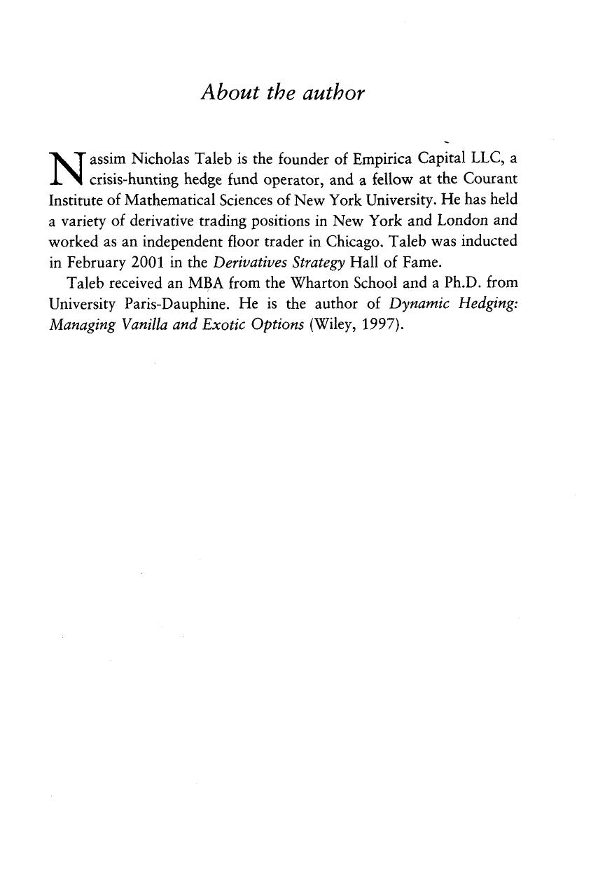 NNT - Fooled by Randomness by The Hidden Role of Chance in Life & in the Markets (2007)