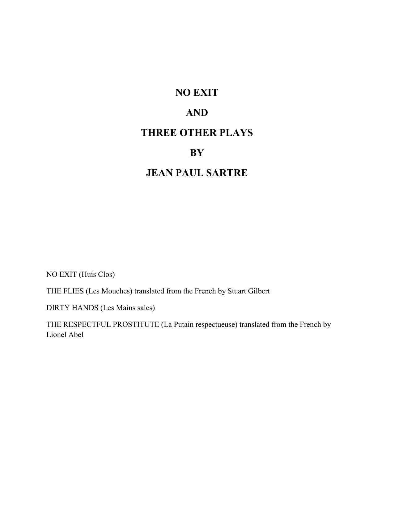 NO EXIT and THREE OTHER PLAYS by Vanessa Enrera