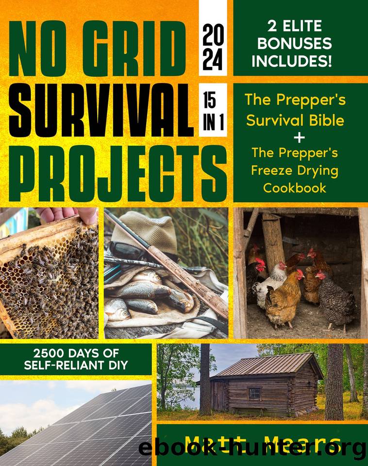 NO GRID Survival Projects: [15 in 1] - 2500 Days Ultimate DIY Guide for Self-Sufficiency: Master Tested Tasks for Self-Reliance, Ingenious Off-Grid Ideas to Thrive in Crisis and Recession by Mears Matt