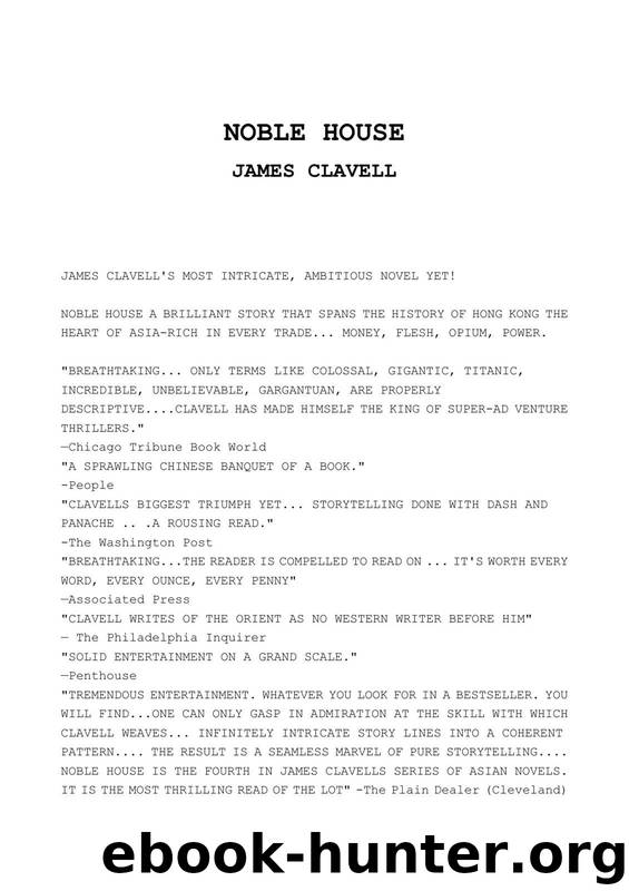 NOBLE HOUSE by James Clavell