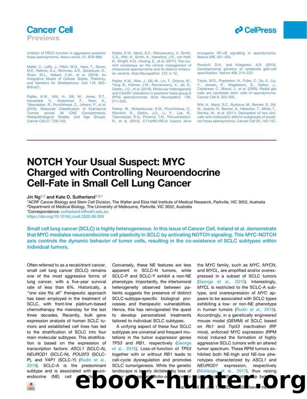 NOTCH Your Usual Suspect: MYC Charged with Controlling Neuroendocrine Cell-Fate in Small Cell Lung Cancer by Jin Ng & Kate D. Sutherland