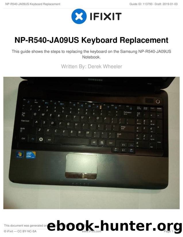 NP-R540-JA09US Keyboard Replacement by Unknown