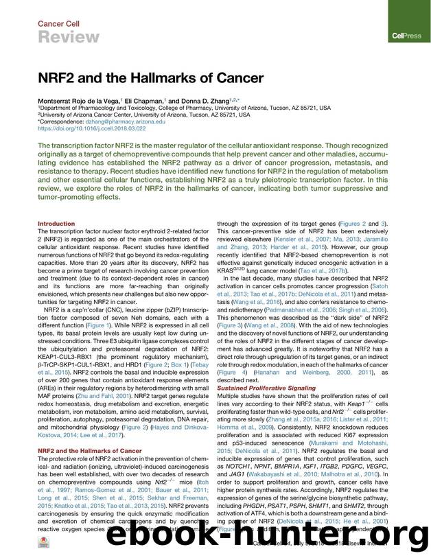 NRF2 and the Hallmarks of Cancer by Montserrat Rojo de la Vega & Eli Chapman & Donna D. Zhang