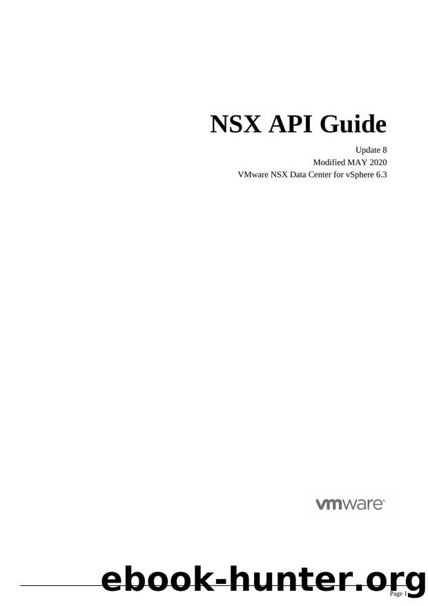 NSX API Guide 6.3 by VMware
