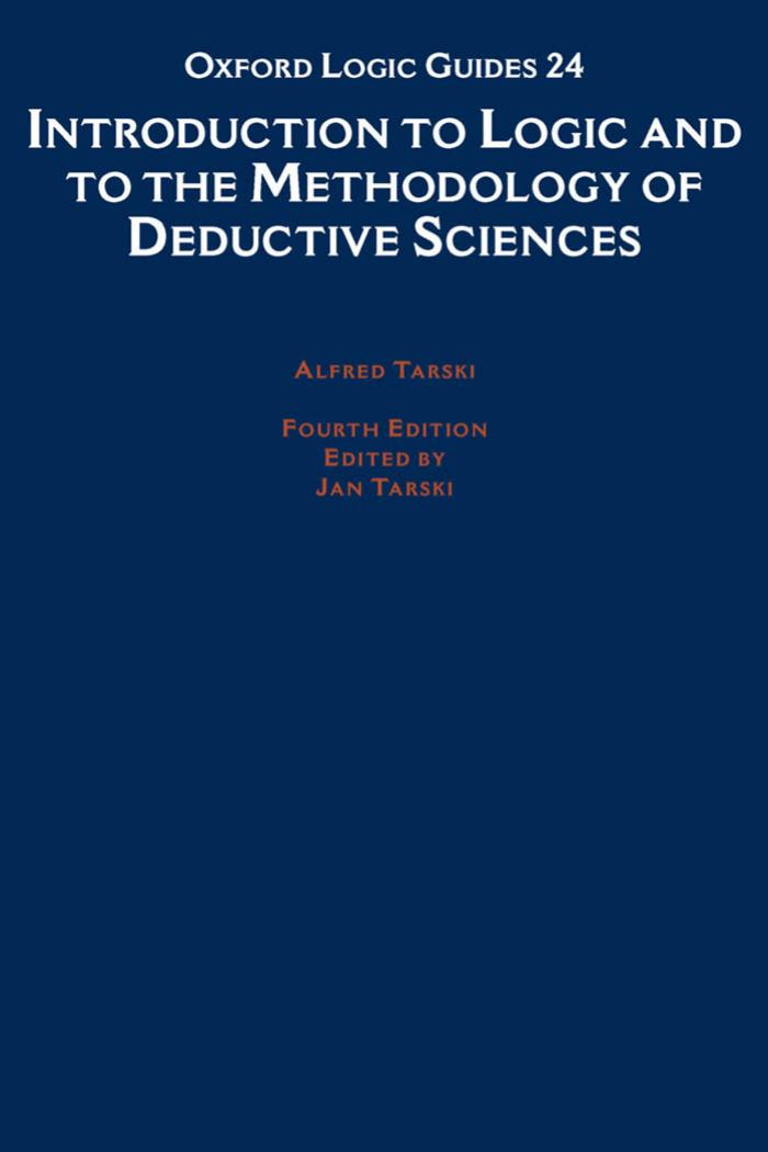 NVKI6cwr Introduction to Logic and to the Methodology of the Deductive Sciences by Tarski (1994)