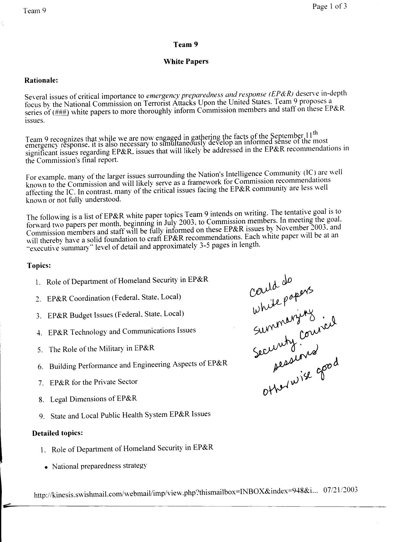 NY B7 Family Liaison Misc Fdr- Team 9 White Papers- Draft 805 by Unknown