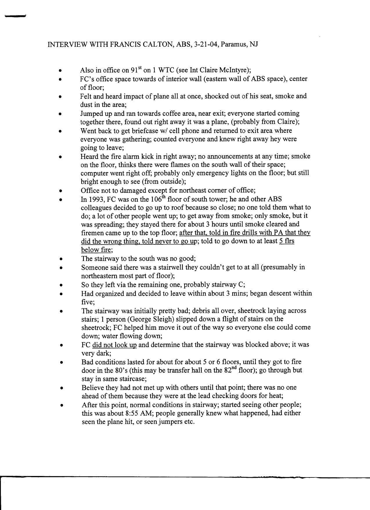 NY B8 Economic Impact Fdr- Interview- 3-21-04 Francis Carlton- ABS 411 by Unknown