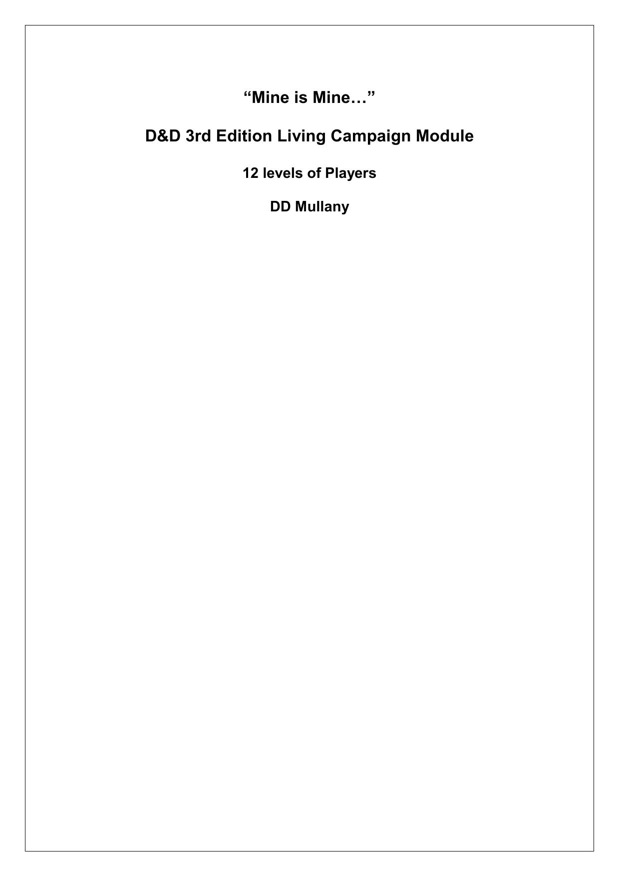 Name of Module by Donald Mullany