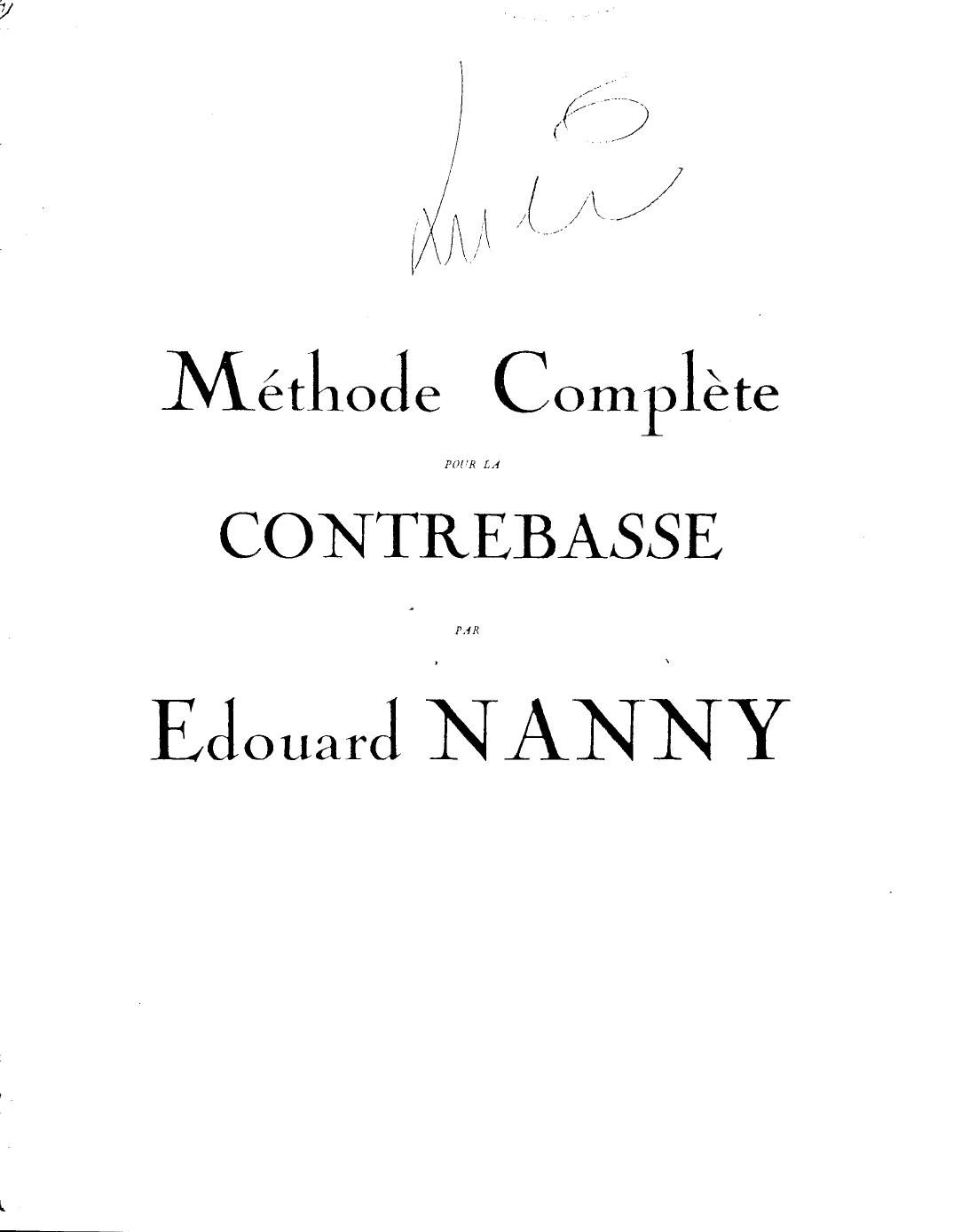Nanny Edouard Complete Method for Double Bass by Unknown